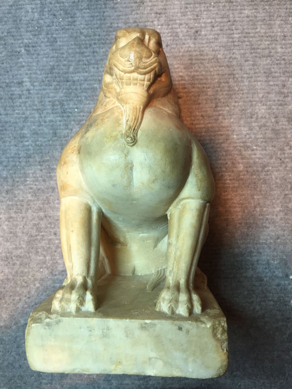 Bonhams A large carved marble figure of a lion Tang dynasty