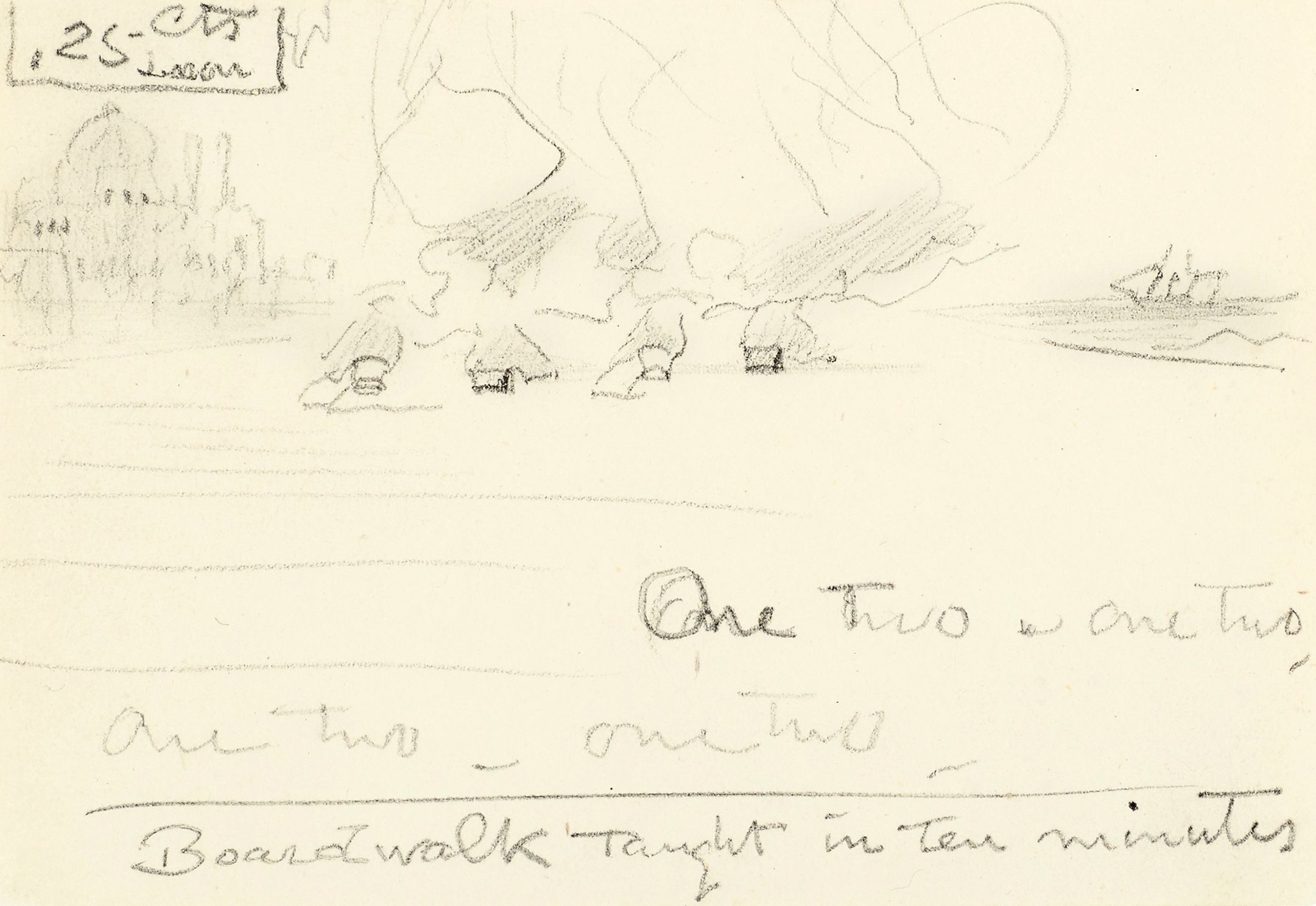Boardwalk Sketch, Atlantic City, New Jersey