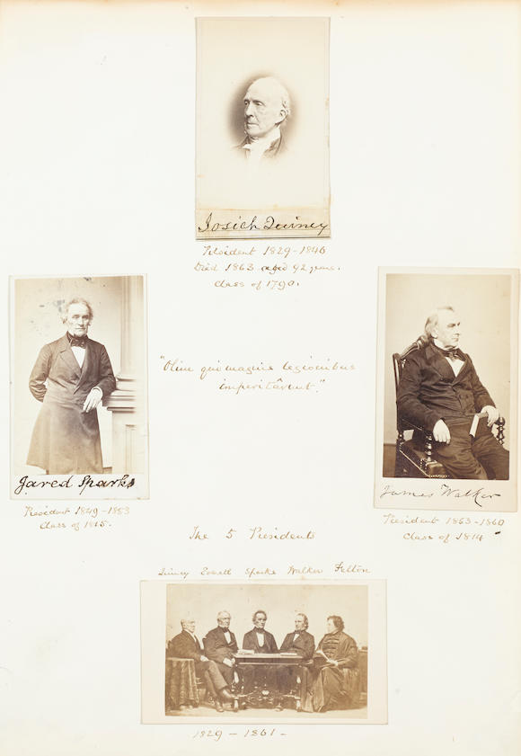 Bonhams : HARVARD UNIVERSITY PRESIDENTS. An collection of manuscripts ...