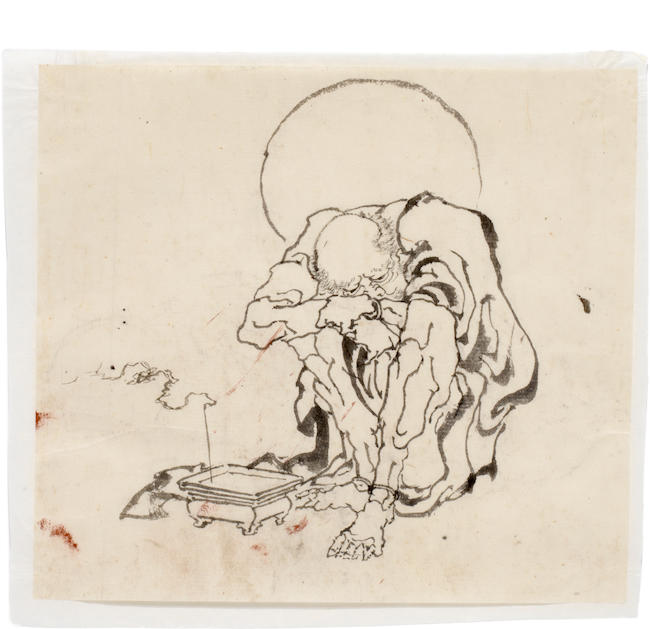 Attributed to Katsushika Hokusai (1760-1849) Funpon (preparatory sketch)Edo period (1615-1868), circa 1830-1840s