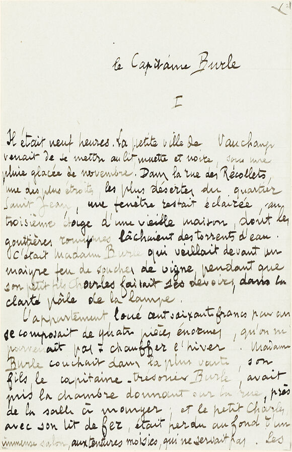 Bonhams : ZOLA, EMILE. 1840-1902. Autograph Manuscript Signed (
