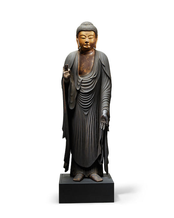 Bonhams A Standing Figure Of Amida Buddha Momoyama 1573 1615 Or Edo