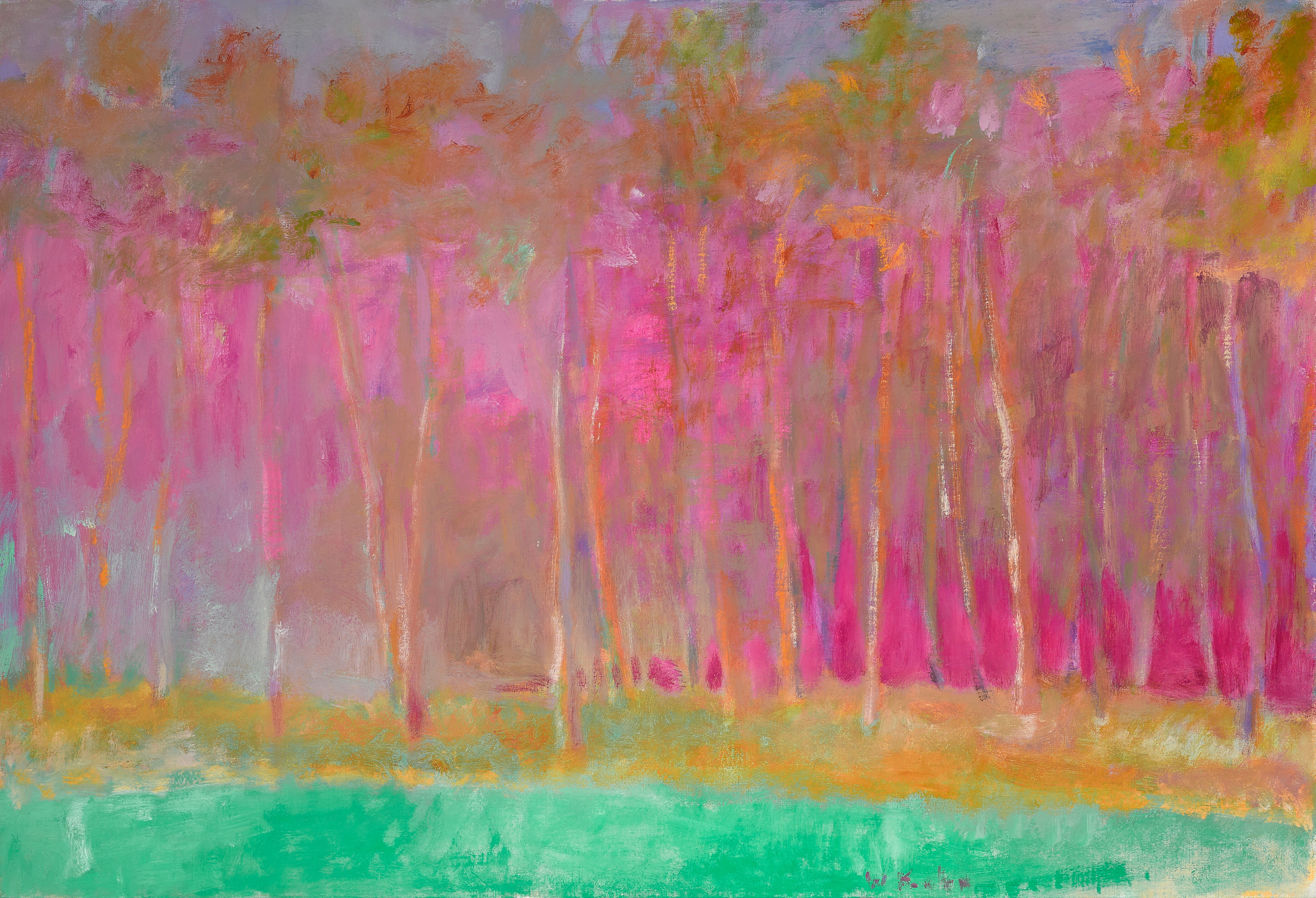 Green Foreground, Warm Background