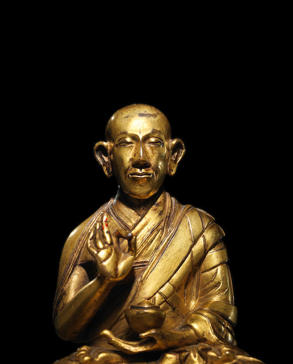 Bonhams : A GILT COPPER ALLOY FIGURE OF THE SECOND PANCHEN LAMA ...