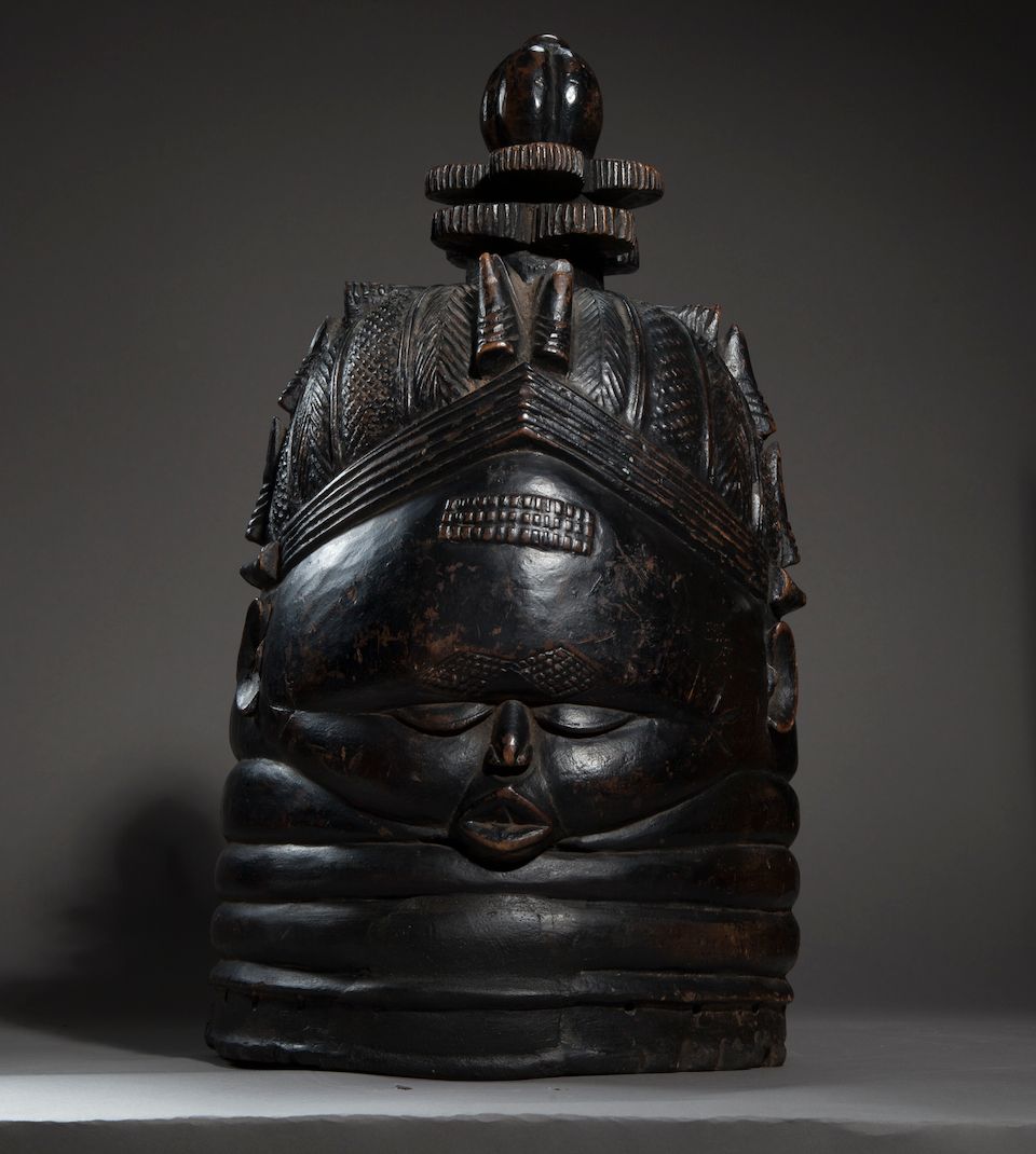 Bonhams Mende Female Helmet Mask, Sierra Leone