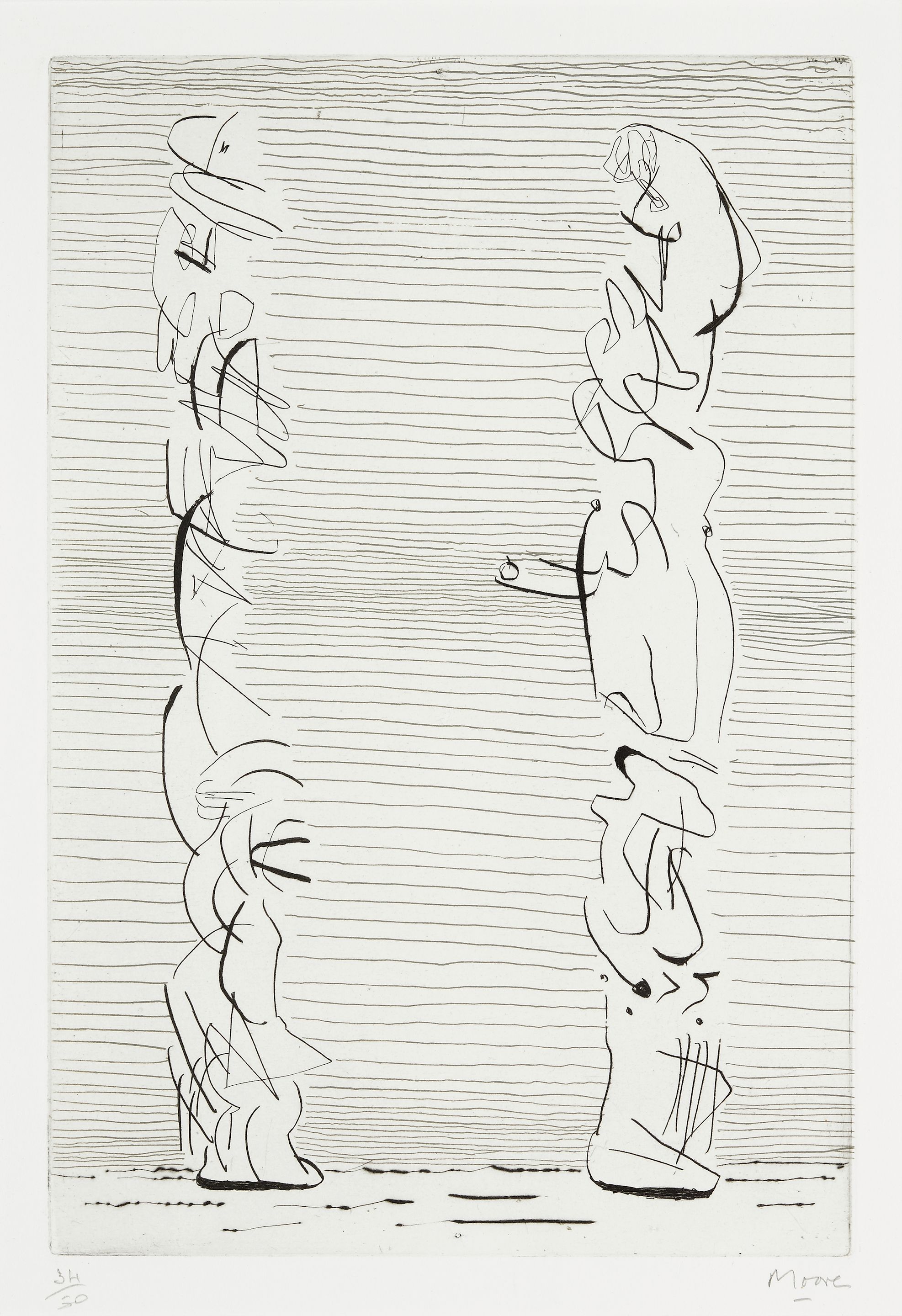 Two Tall Figures (Man and Woman)