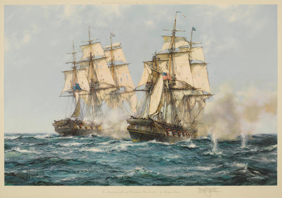 Bonhams : after Montague Dawson (British, 189 - 1973) The action ...