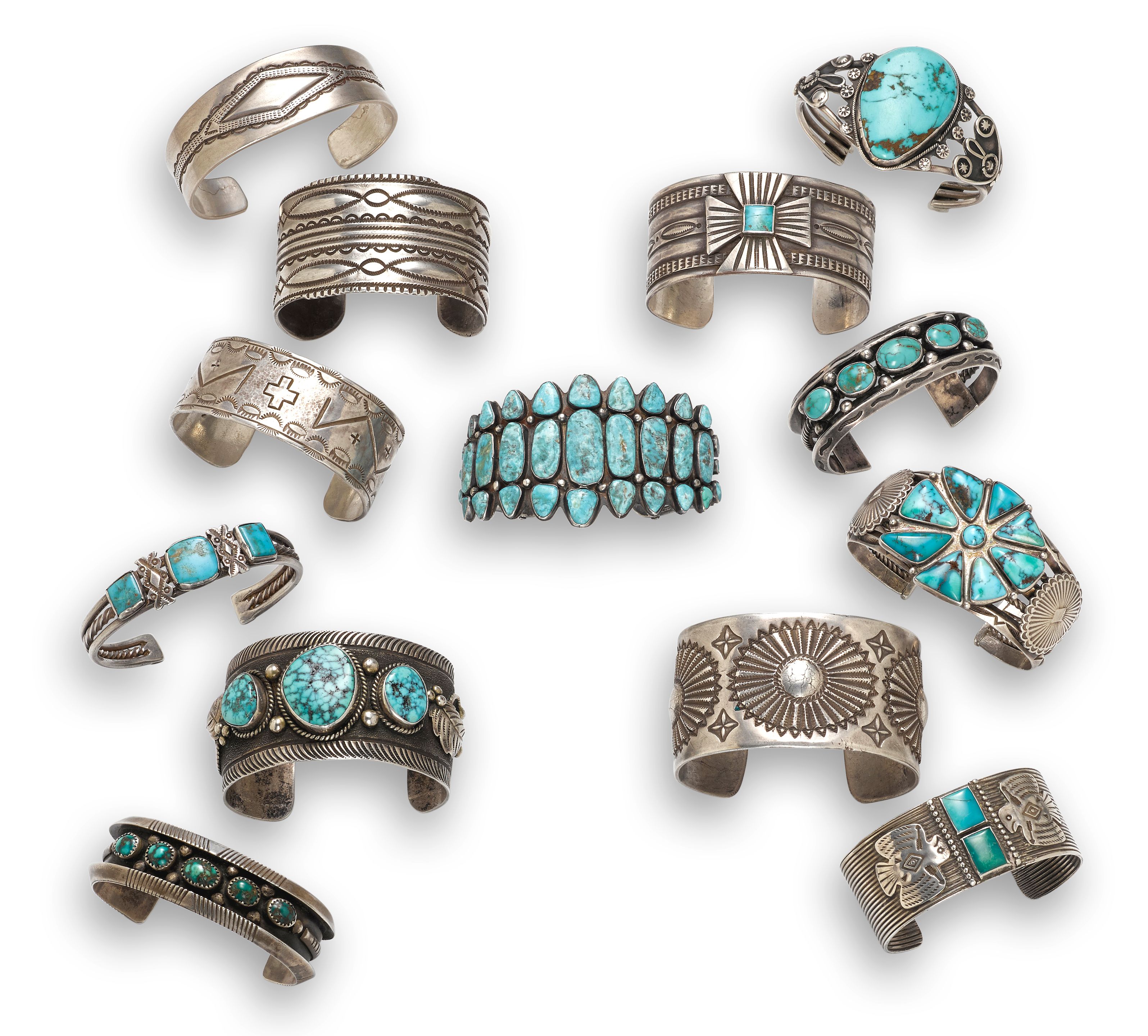 Three Navajo bracelets
