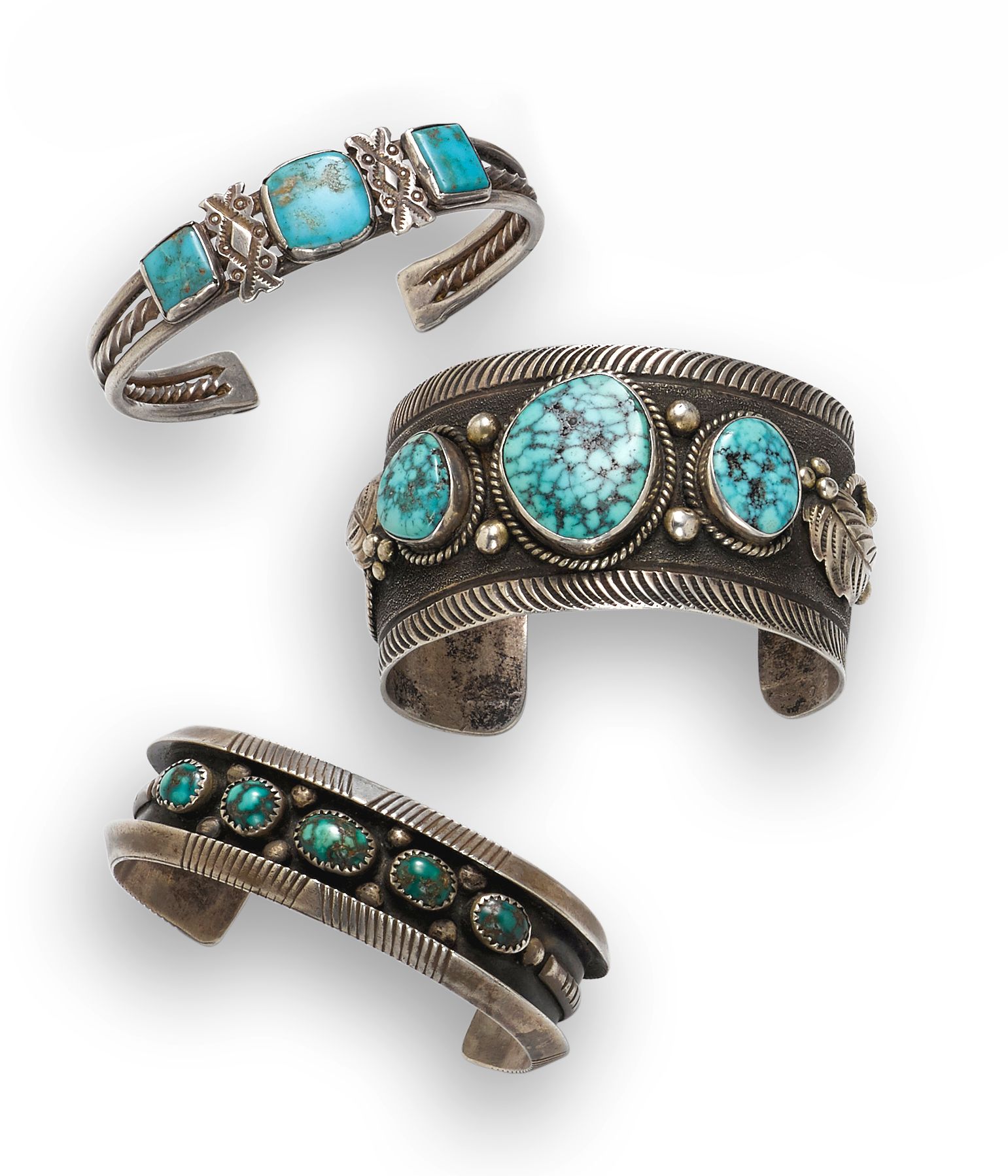 Three Navajo bracelets
