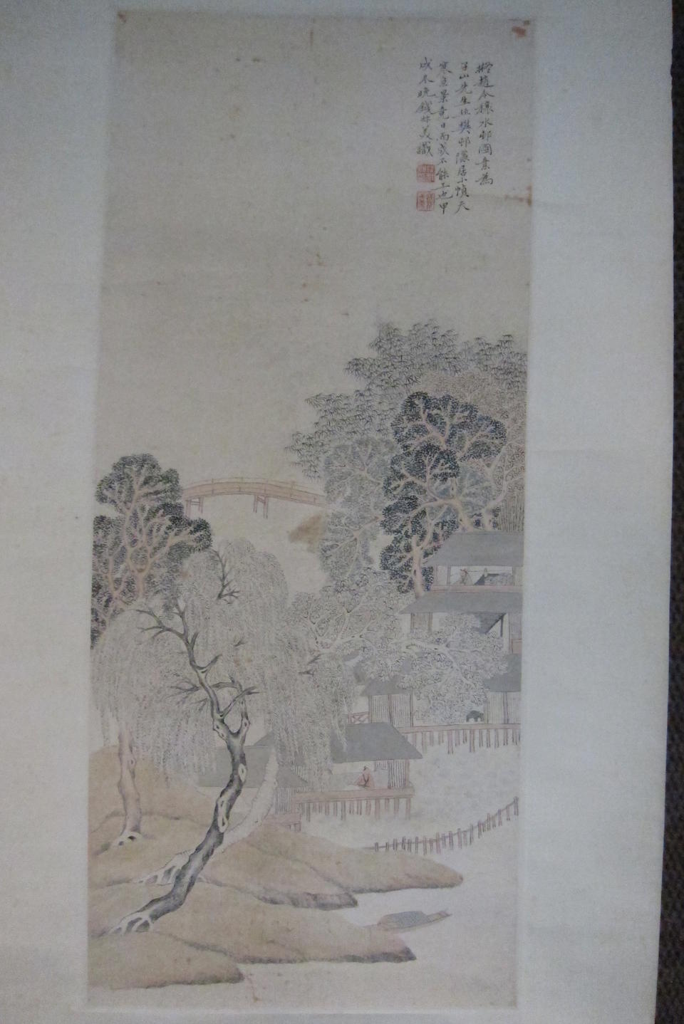 Bonhams Qian Du 1764 1844 Landscape After Zhao Lingrang 1814