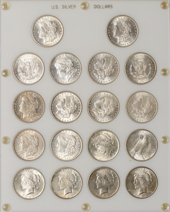 Bonhams : US SILVER DOLLARS TYPE SETS IN CAPITAL PLASTICS HOLDERS