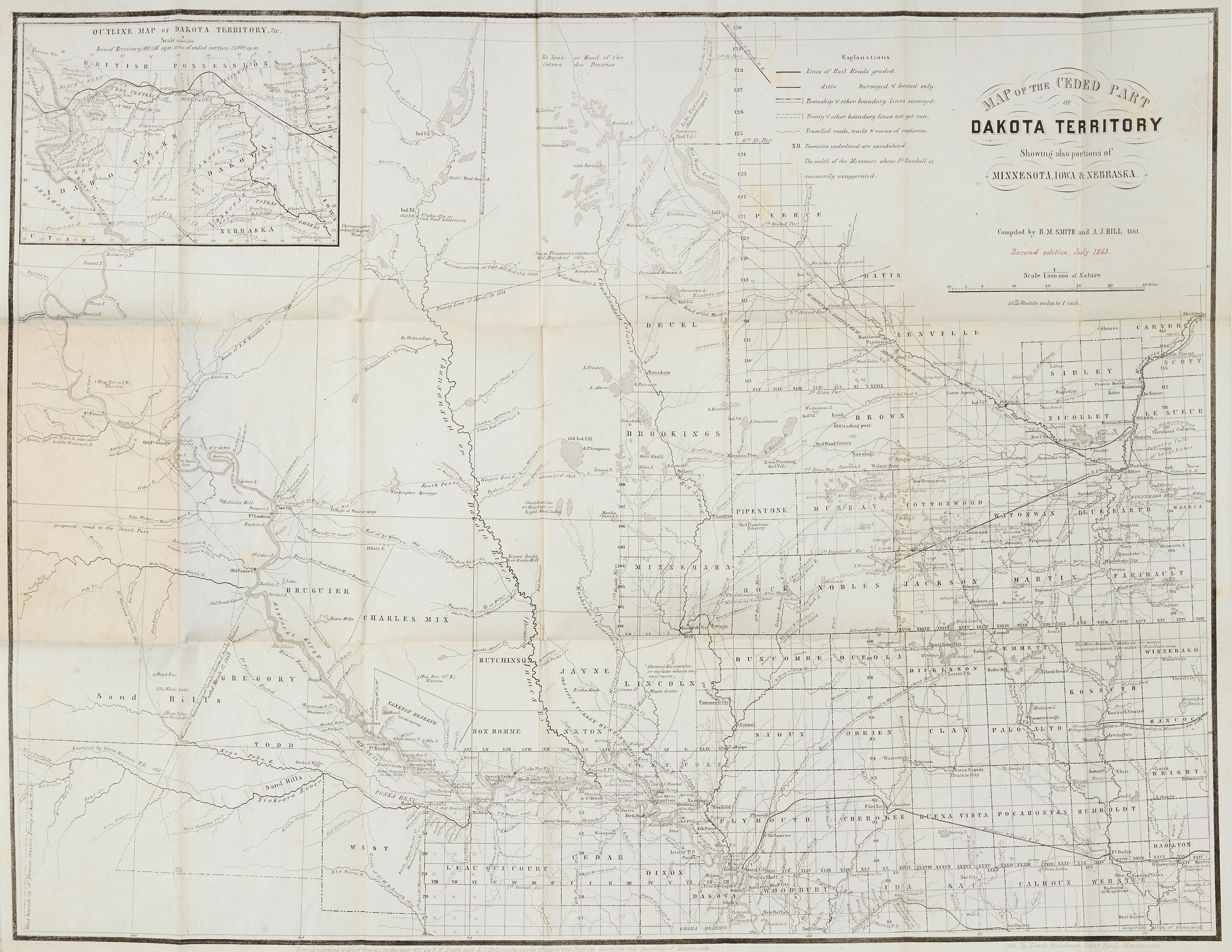 Map of Dakota Territory.