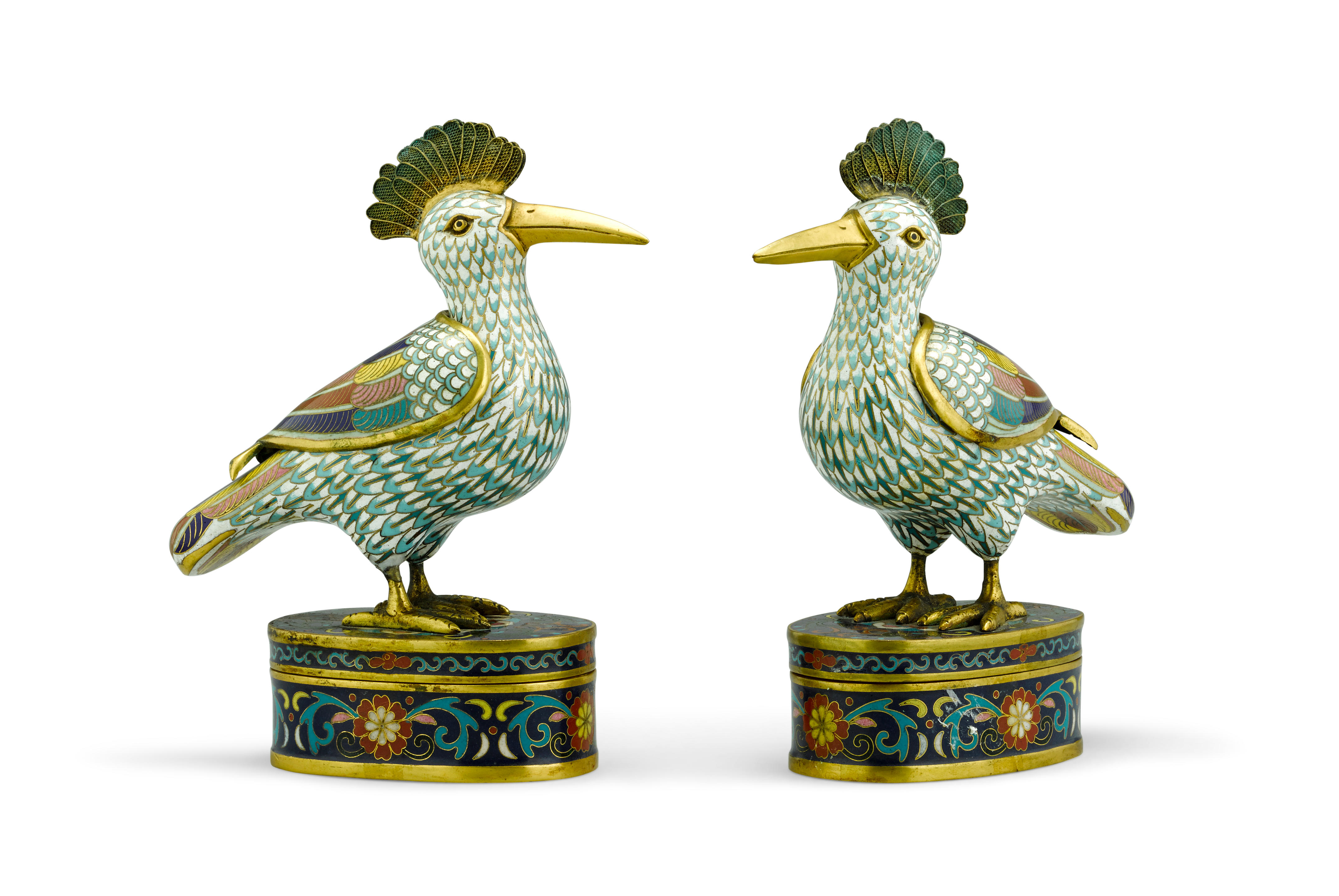 cloisonne bird bell