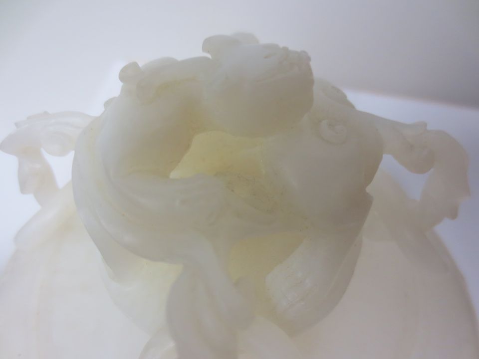 Bonhams : A carved jade covered incense burner 20th century