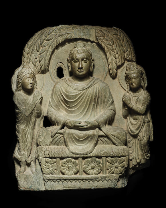 Bonhams : A GREEN SCHIST PANEL OF THE ENTREATY TO PREACH THE DOCTRINE ...