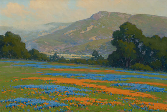 Bonhams : John Marshall Gamble (1863-1957) Poppies and Lupine, Santa ...