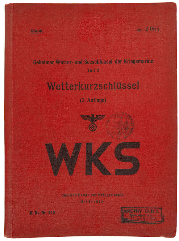 Bonhams GERMAN WEATHER REPORT CODEBOOK, FOR ENIGMA USE