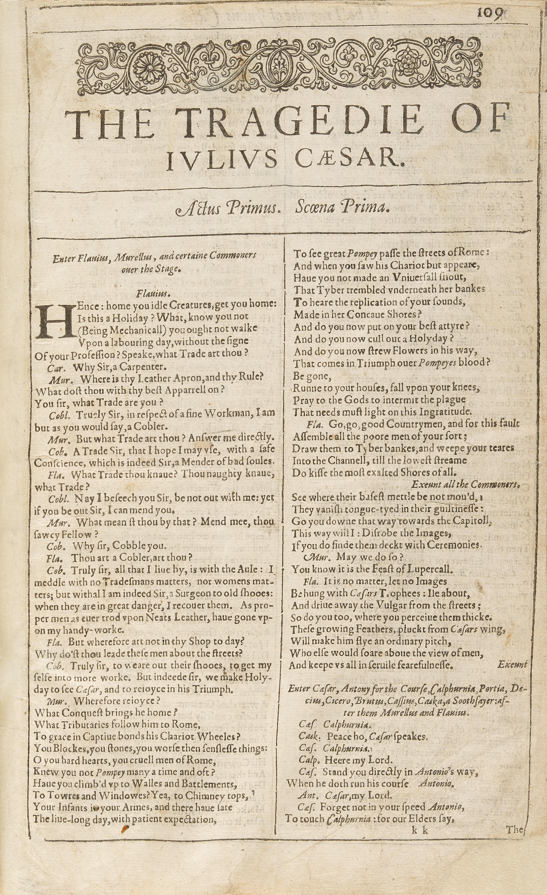 julius caesar first folio