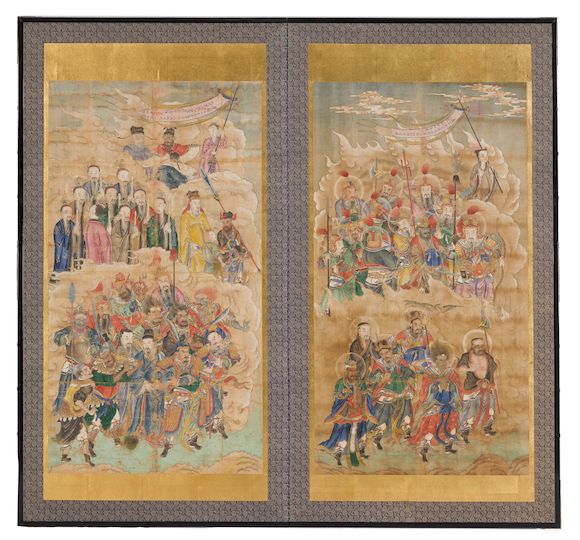Bonhams : Anonymous (19th/20th century) Two Water Ritual paintings ...