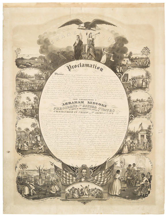 Bonhams : LINCOLN, ABRAHAM. 1809-1865. Emancipation Proclamation ...