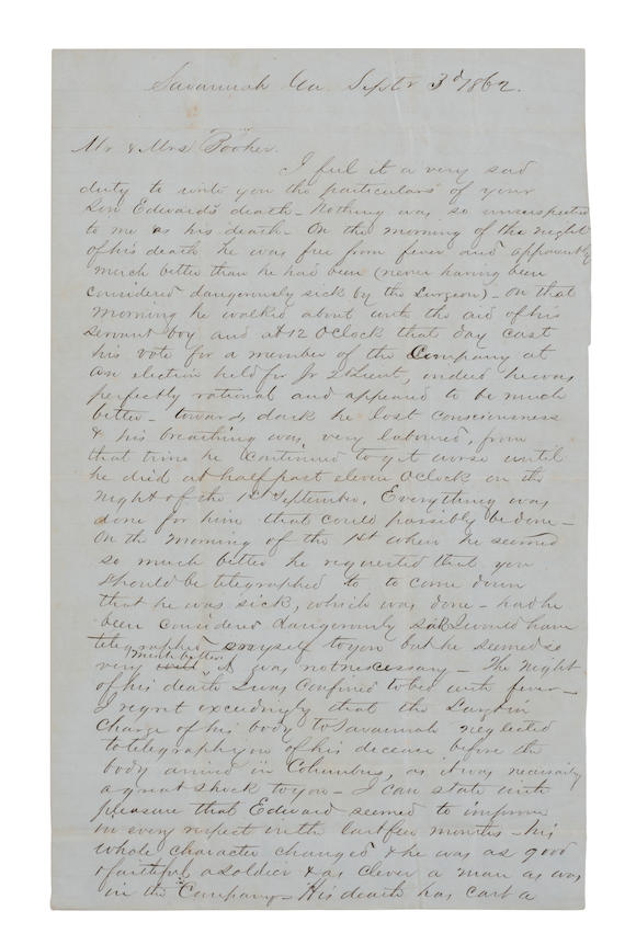 Bonhams : CONFEDERATE CIVIL WAR LETTERS. An archive of autograph ...