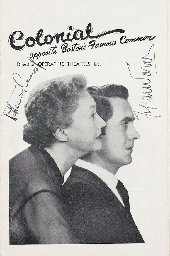 Bonhams : A Tyrone Power and Katharine Cornell theater program, signed ...