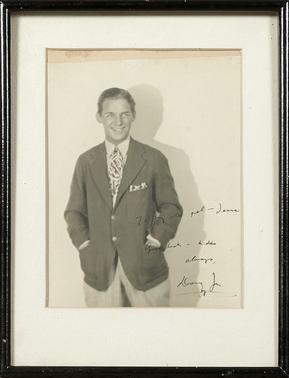 Bonhams A Douglas Fairbanks Jr. signed photo to Jesse Lasky, Jr.(02)