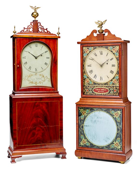 Bonhams An inlaid mahogany shelf clock Aaron Willard, Boston, circa 1815
