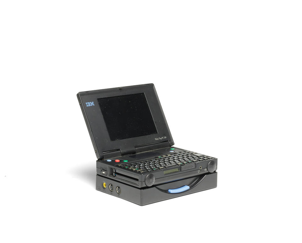 Bonhams Ibm Palm Top Pc110 Palmtop Computer Japan C 1995 Clamshell Metal And Plastic Case 157 X 113 X 32 Mm