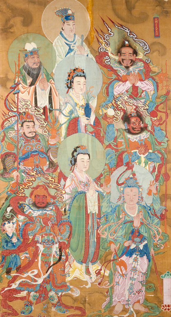 Bonhams : Anonymous (Qing dynasty) A Water and Land Ritual Assembly ...