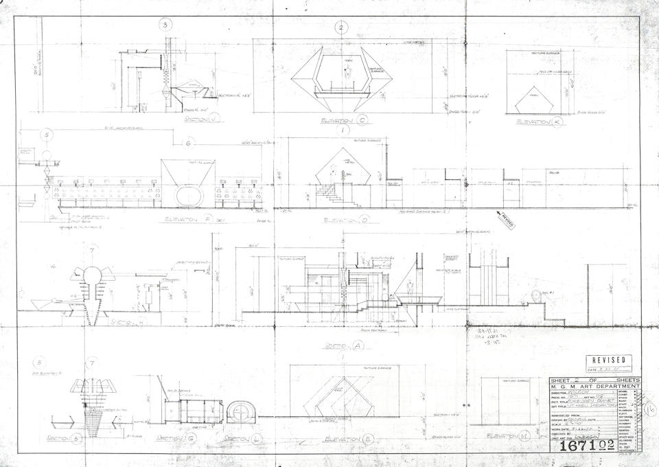 Bonhams : A Forbidden Planet set of copy blueprints