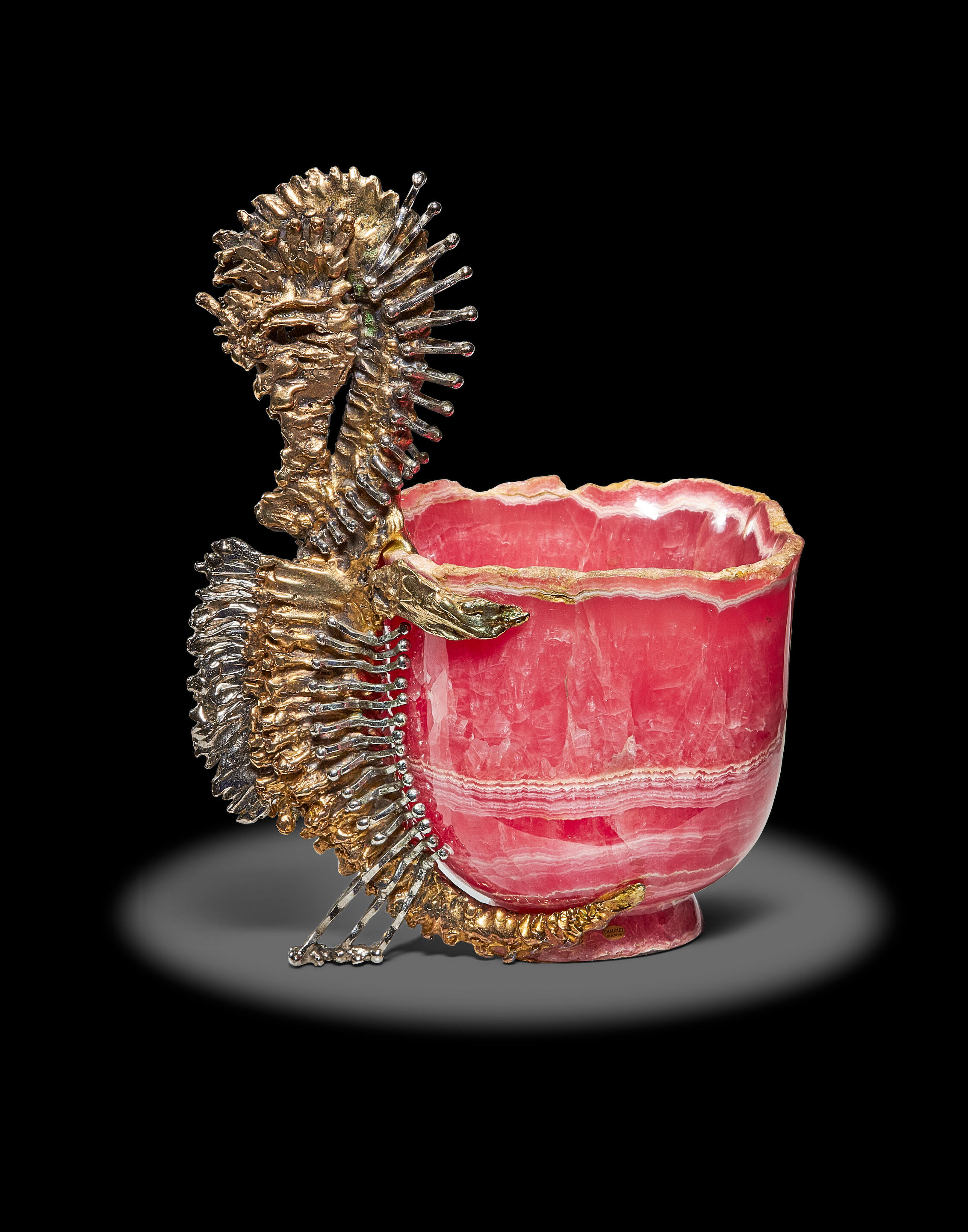 Bonhams Rhodochrosite and Silver Cup by MarieClaire Lemaigre Dubreuil