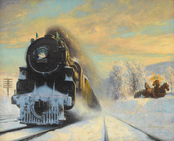 Bonhams : Walter L. Greene (1870-1956) When Winter Comes 24 x 30 1/8in ...