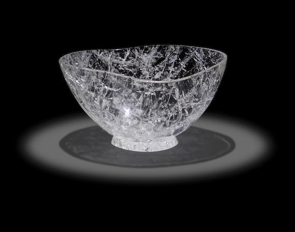 Bonhams : Magnificent Rock Crystal Quartz Bowl by Manfred Wild