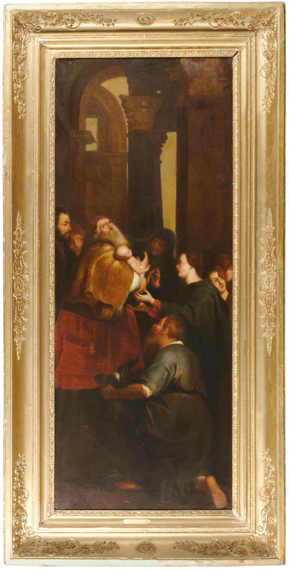 Bonhams : After Sir Peter Paul Rubens The visitation; The presentation (a pair) each 73 x 30in ...