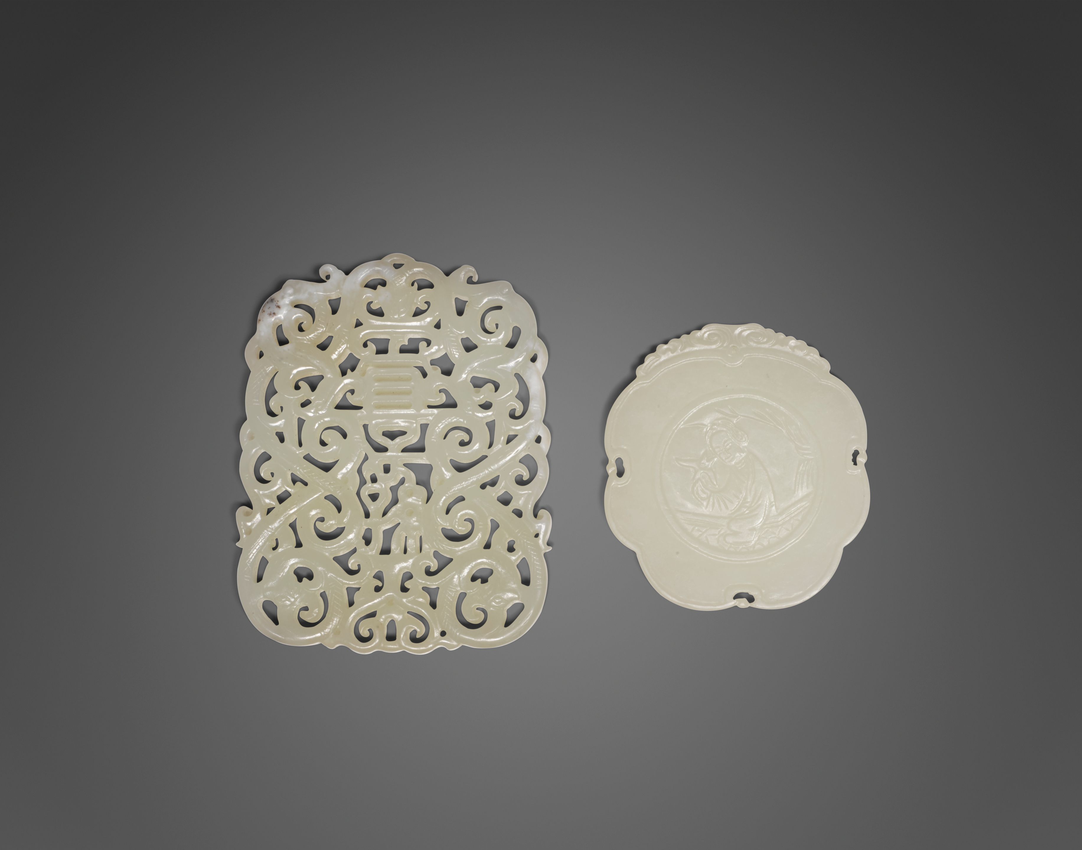Two jade pendants (2)