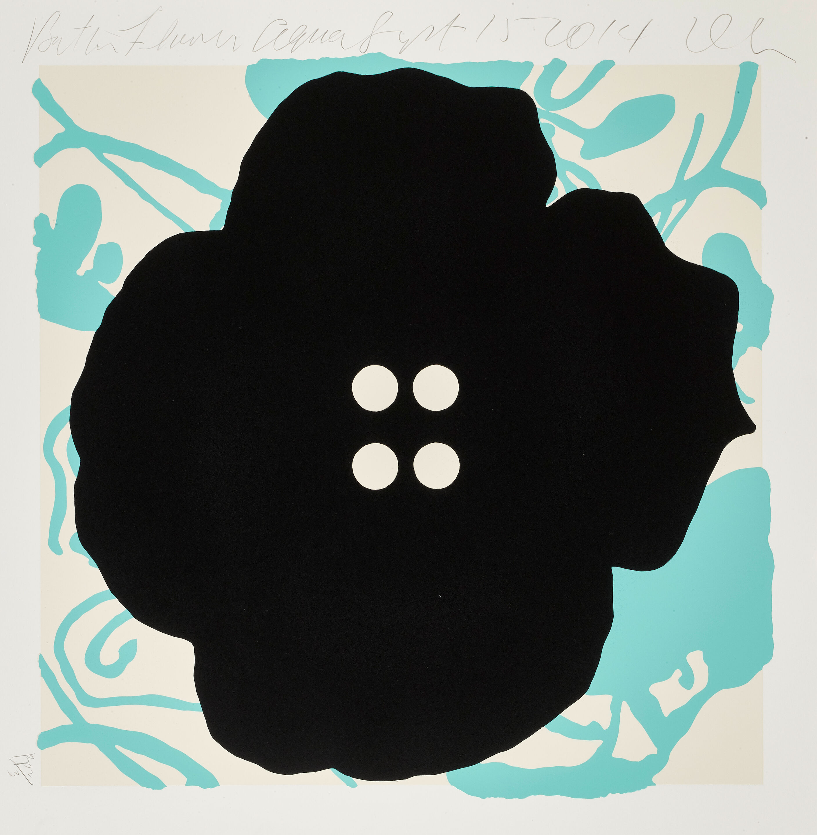 Button Flower Aqua