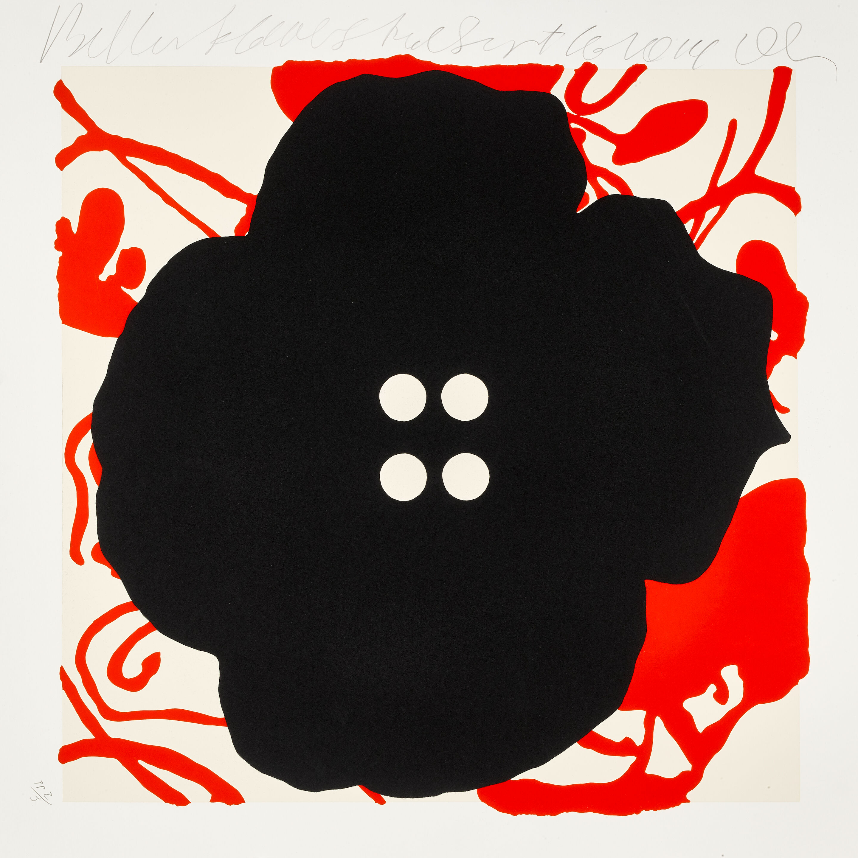 Button Flower Red