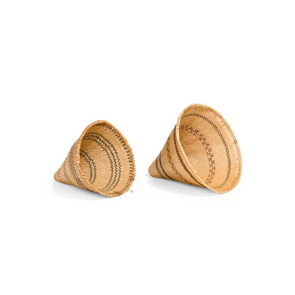 Bonhams Two Paiute or Washoe burden baskets