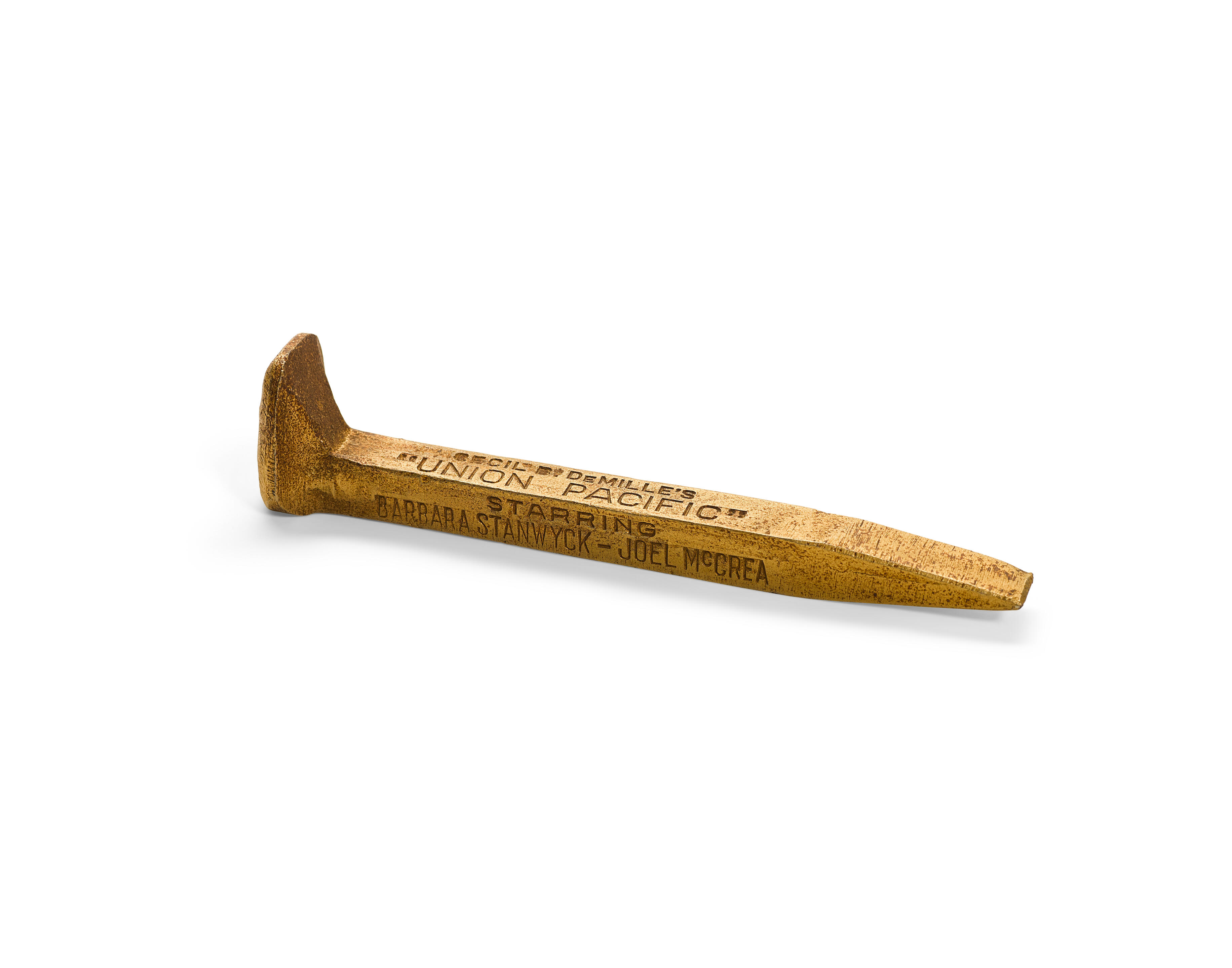 At Auction: Cecil B. Demille  Union Pacific Promotional Railroad Spike