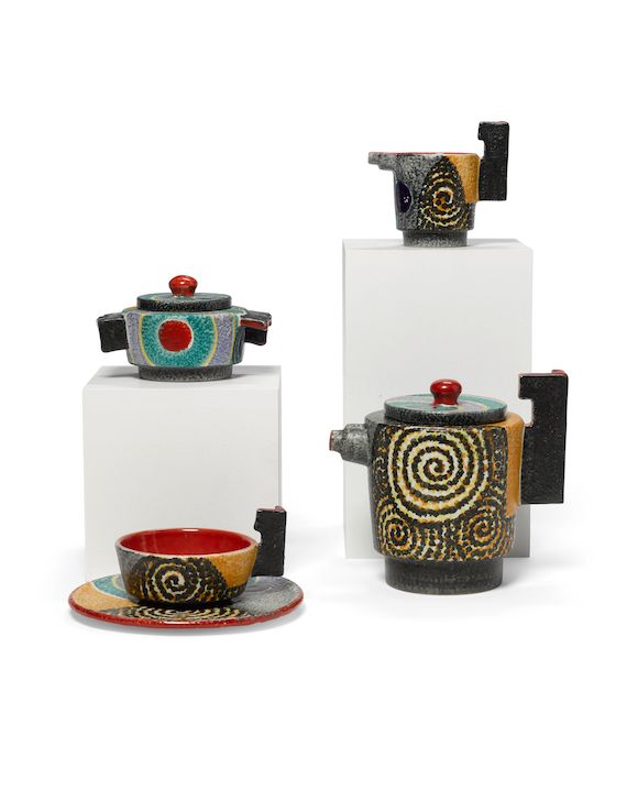 Bonhams Vittoria Mazzotti (19071985) Four Piece Tea Setmid 20th