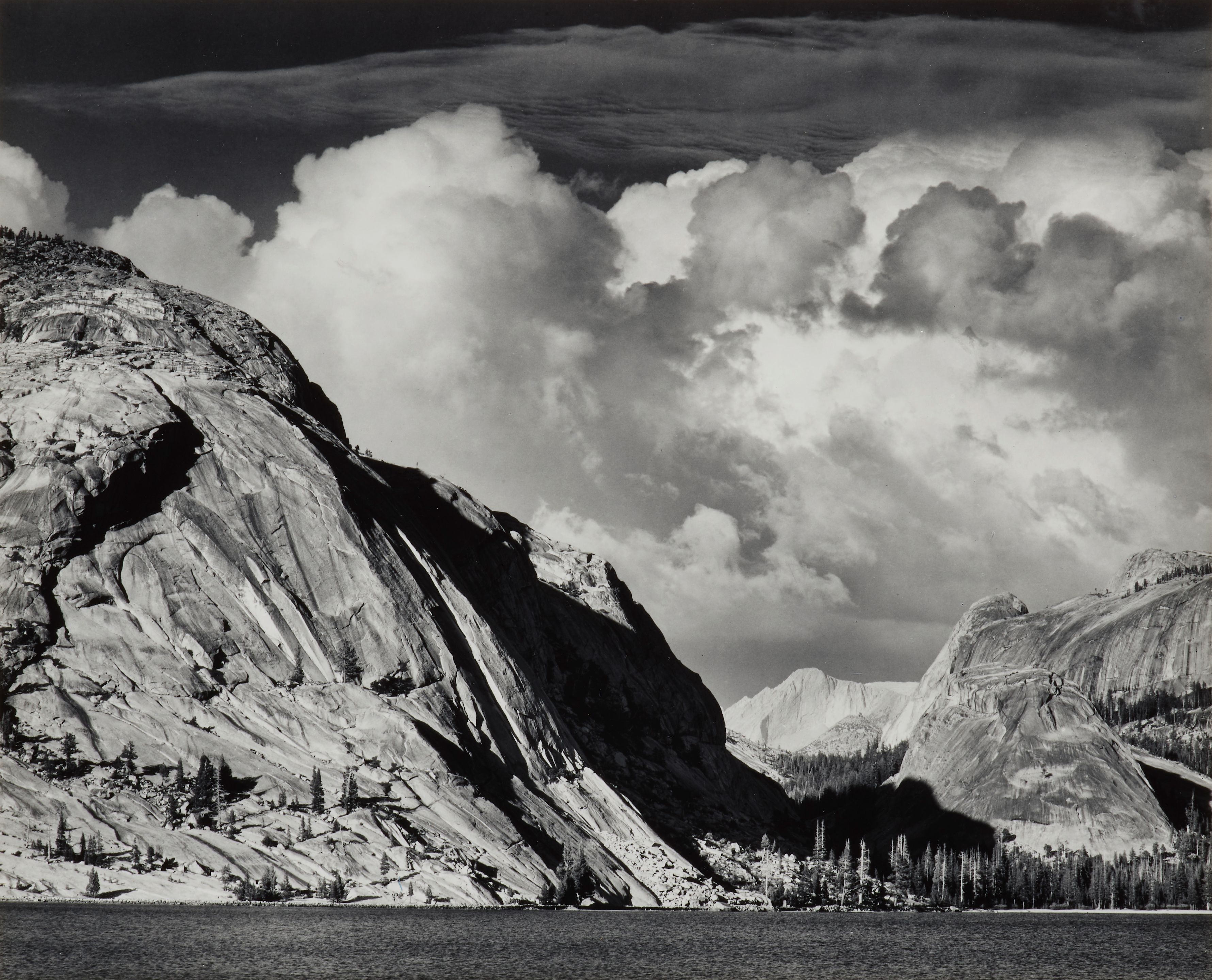 Lake Tenaya; Moon and Half Dome