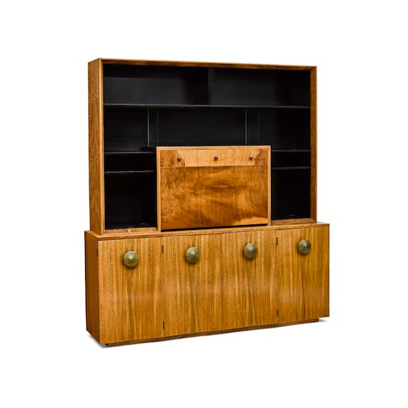 Bonhams : Gilbert Rohde (1894-1944) Dropfront Desk Bookcase Unit on ...