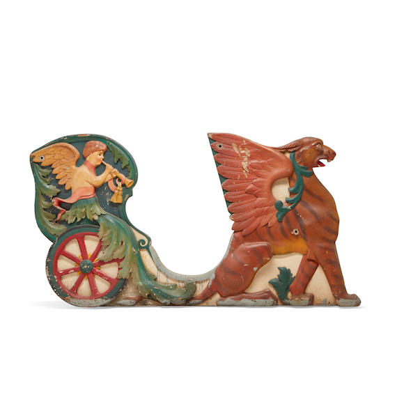 Bonhams : A Gustave Dentzel Carousel Chariot Side Philadelphia, circa 1920