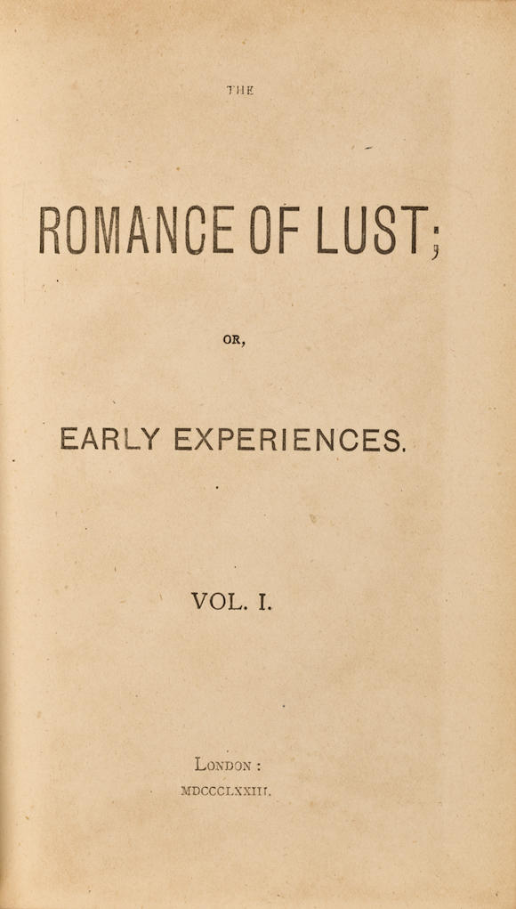 Bonhams : POTTER, WILLIAM SIMPSON. 1805-1879. The Romance of Lust; or ...