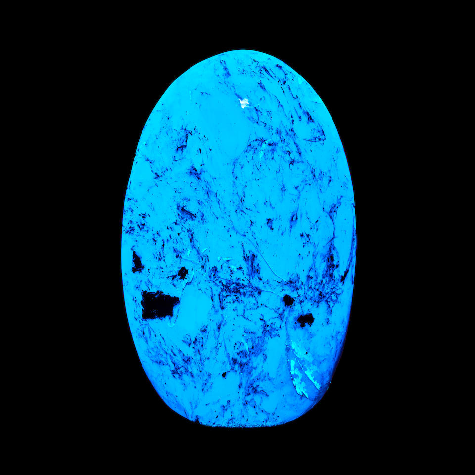 Bonhams : Rare Blue Amber Specimen