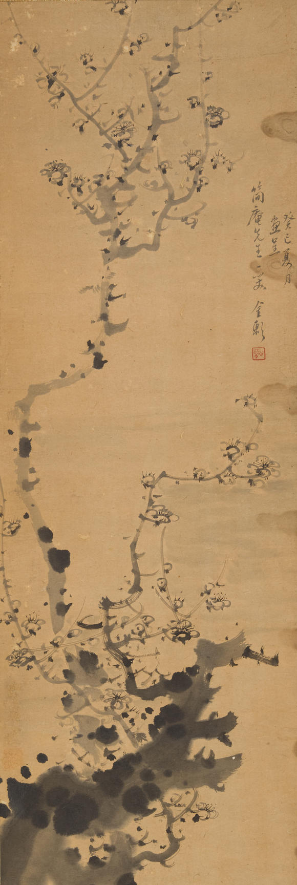 Bonhams : Jin Lan (1841-1910) Ink Plum, 1893