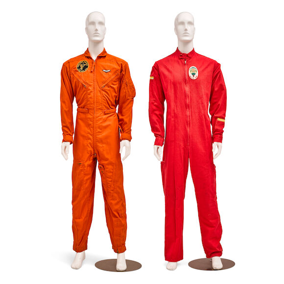 Bonhams TWO FLIGHT SUITS. Flight suits for 2 of Julian Nott's notable flights