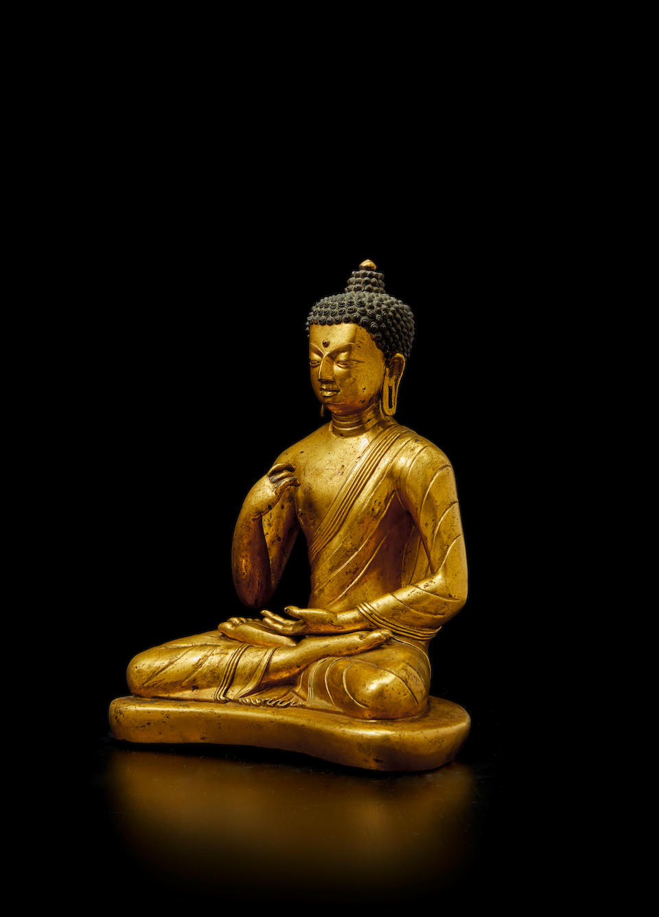 Bonhams A Gilt Copper Alloy Figure Of The Confession Buddha Suvikranta Tibet Circa 17th Century 4870