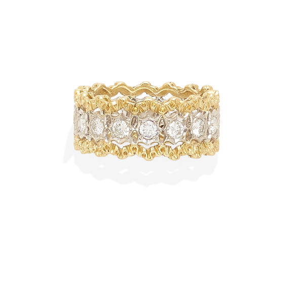 Bonhams : An 18 Karat gold and Diamond 'Rombi' Ring, Buccellati, Italy